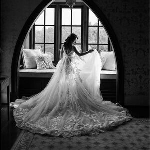Elegant White Lace Wedding Skirt